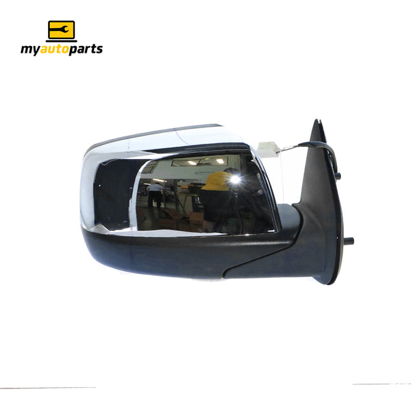 Chrome Door Mirror Electric Adjust Drivers Side Aftermarket Suits Ford Ranger PJ 2006 to 2009