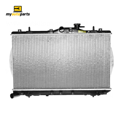 Radiator 33 / 33 mm Plastic Aluminium 335 x 603 x 16 mm Manual 1.5L L G4 Aftermarket Suits Hyundai Excel X3 1994 to 2000