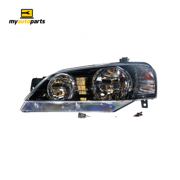 Black Halogen Head Lamp Passenger Side Certified Suits Ford Falcon XT BA/BF 2002 to 2006
