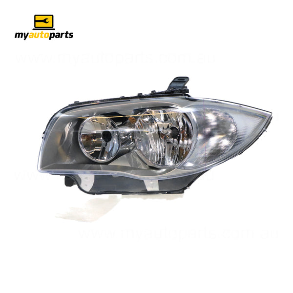 Halogen Silver Head Lamp Passenger Side Certified Suits BMW 1 Series E87 2004 to 2007