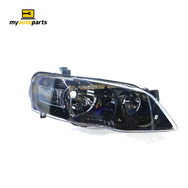 Black Halogen Head Lamp Drivers Side Certified Suits Ford Falcon XT BF II/BF III 2006 to 2009