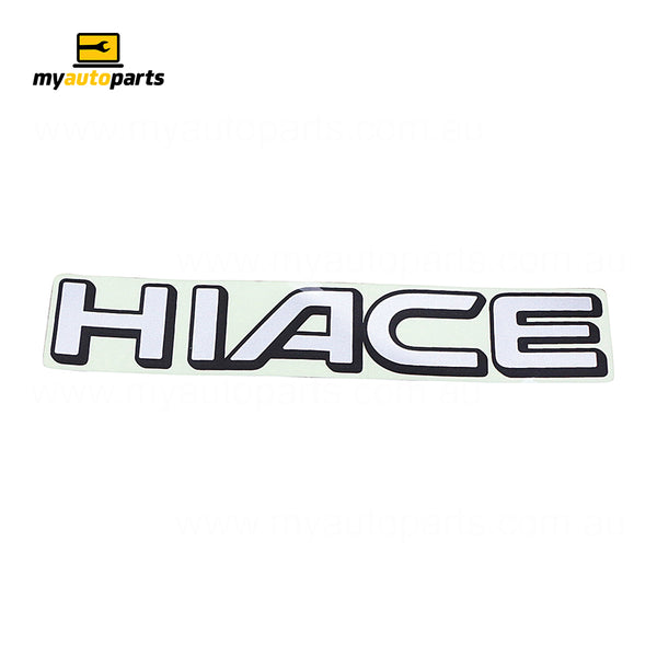 Tail Gate Emblem Genuine Suits Toyota Hiace RZH / LH10# 1989 to 2005