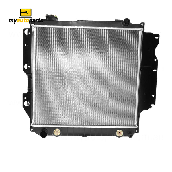 Radiator 32 / 38 mm Plastic Aluminium 460 x 488 x 32 mm Manual/Auto 4.0L L VP Aftermarket Suits Jeep Wrangler TJ 1996 to 2007