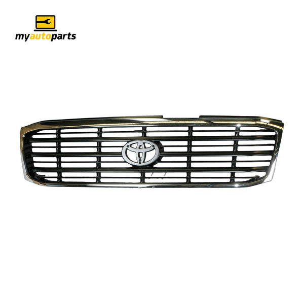 Black with Chrome Surround Grille Genuine suits Toyota Landcruiser 100 Series GXL 1/1998 to 8/2002