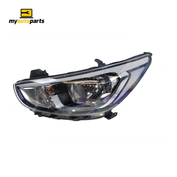 Head Lamp Passenger Side Genuine Suits Hyundai Accent RB 2013 to 2017