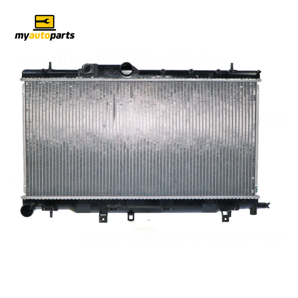 Radiator 38 / 38 mm Plastic Aluminium 340 x 688 x 26 mm Manual 2.0L L EJ20 Aftermarket Suits Subaru Impreza GD/GG 2000 to 2005