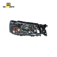 Chrome Head Lamp Drivers Side Genuine suits Subaru Forester SG 2002 to 2005