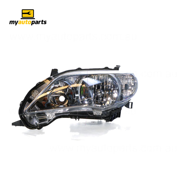 Halogen Head Lamp Passenger Side Genuine Suits Toyota Corolla ZRE152R 2010 to 2013