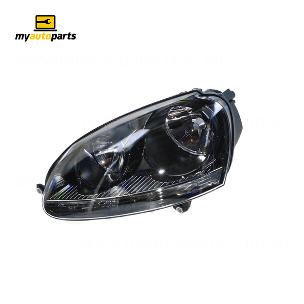 Black Head Lamp Passenger Side Certified Suits Volkswagen Golf MK 5 2004 to 2009