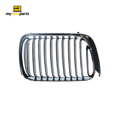 Chrome/Black Grille Drivers Side Aftermarket Suits BMW 3 Series E36 1996 to 1998