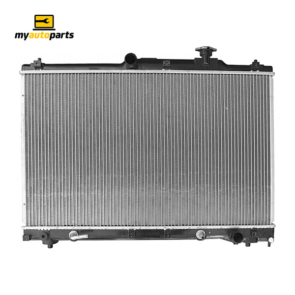 Radiator 34 / 34 mm Plastic Aluminium 450 x 728 x 26 mm Mauto 2.4 L 2AZ Aftermarket Suits Toyota Tarago ACR30R 2000 to 2005