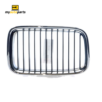 Chrome/Black Grille Drivers Side Aftermarket Suits BMW 3 Series E36 1991 to 1996