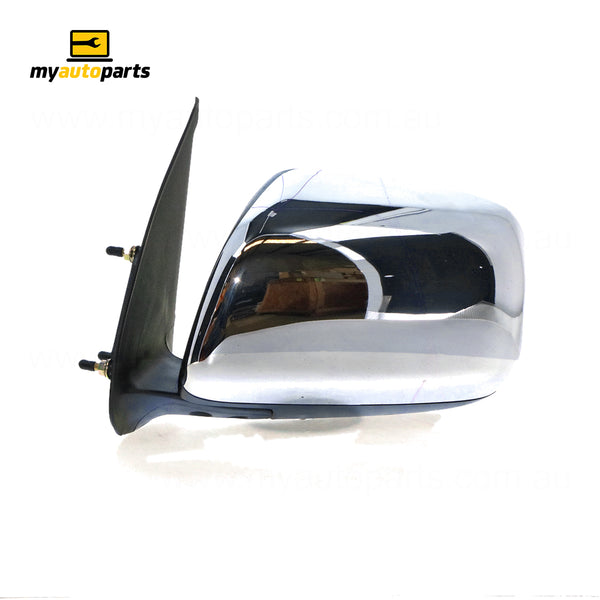 Chrome Door Mirror Manual Adjust Passenger Side Aftermarket suits Toyota Hilux 15/16/25/26 Series 2005 to 2015