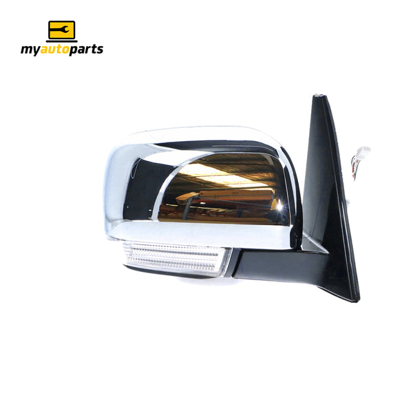 Chrome Door Mirror With Indicator Drivers Side Genuine suits Mitsubishi Pajero 2008 On