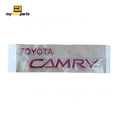 Red Boot lid Emblem "Toyota Camry" Genuine Suits Toyota Camry ACV36R 2002 to 2006