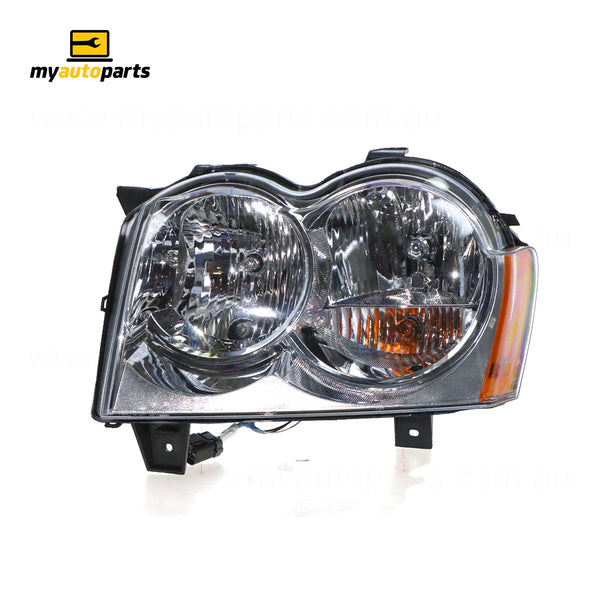 Halogen Manual Adjust Head Lamp Passenger Side Genuine Suits Jeep Grand Cherokee WH 2005 to 2011