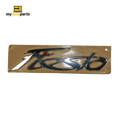 Tail Gate Emblem "Fiesta" Genuine suits Ford Fiesta WS/WT 1/2009 to 7/2013