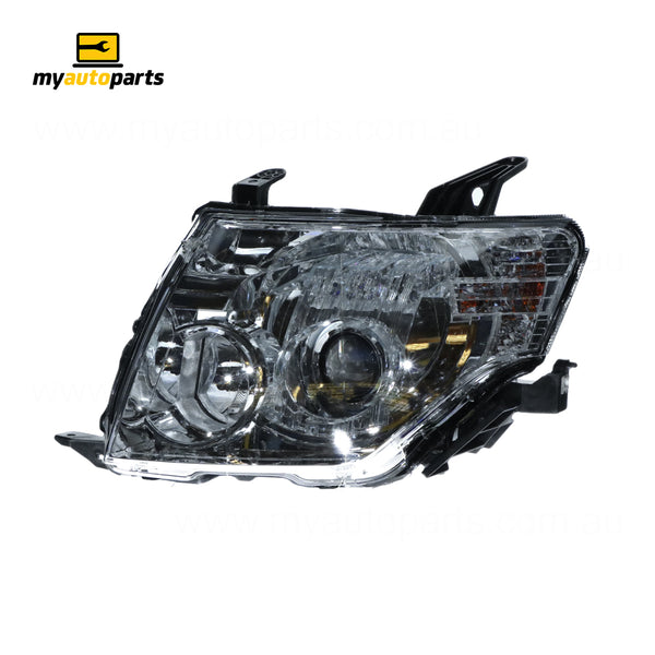 Halogen Head Lamp Passenger Side Genuine suits Mitsubishi Pajero 2008 to 2014