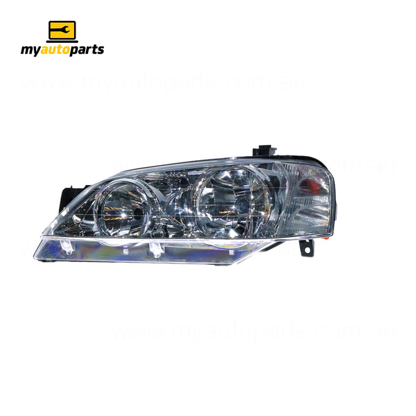 Chrome Halogen Head Lamp Passenger Side Certified Suits Ford Falcon Futura/Fairmont BA/BF 2002 to 2006