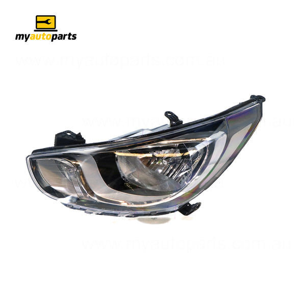 Head Lamp Passenger Side Certified Suits Hyundai Accent RB 2011 to 2013