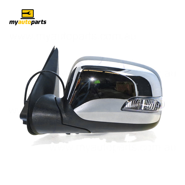 Chrome Door Mirror Electric Adjust with Indicator Passenger Side Aftermarket suits Holden Colorado & Rodeo