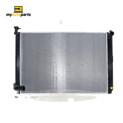 Radiator 38 / 34 mm Plastic Aluminium 670 x 480 x 22 mm Automatic 5.4 mm Fin 3.3 L 3MZFE Aftermarket Suits Lexus RX400H MHU38 2005 to 2008