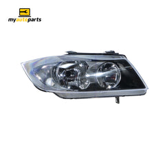 Halogen Manual Adjust Head Lamp Drivers Side Certified Suits BMW 3 Series E90 2005 to 2008