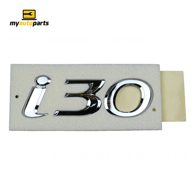 Tail Gate Emblem "i30" Genuine suits Hyundai i30 GD