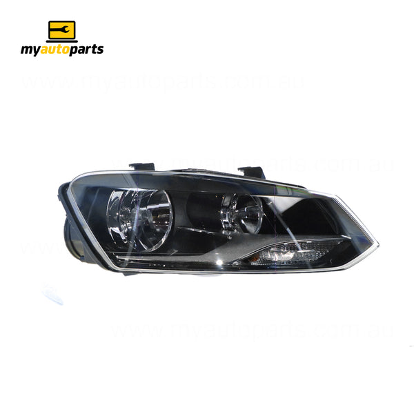 Halogen Head Lamp Drivers Side OES Suits Volkswagen Polo GTi/Comfortline 6R 2010 to 2014