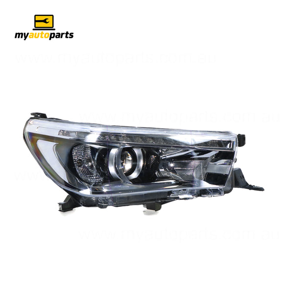 LED Head Lamp Drivers Side Certified suits Toyota Hilux 120 Series 7/2015 to 5/2020
