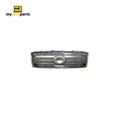 Silver with Chrome Surround Grille Aftermarket suits Toyota Landcruiser 100 Series 5/2005 to 7/2007