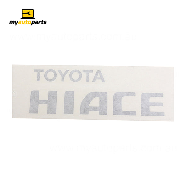 Tail Gate Emblem Genuine suits Toyota Hiace