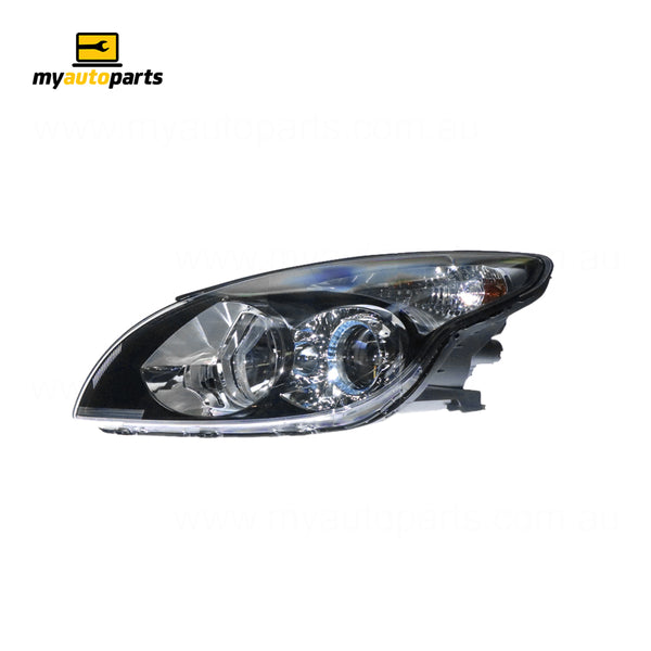 Black Head Lamp Passenger Side Genuine Suits Hyundai i30 FD 4/2010 to 4/2012