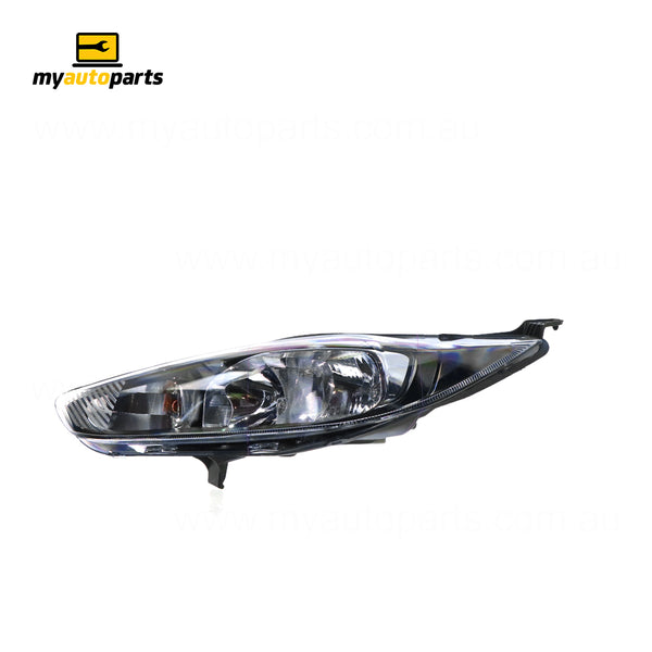 Black Head Lamp Passenger Side Genuine Suits Ford Fiesta Ambiente/Trend WZ 2013 to 2020