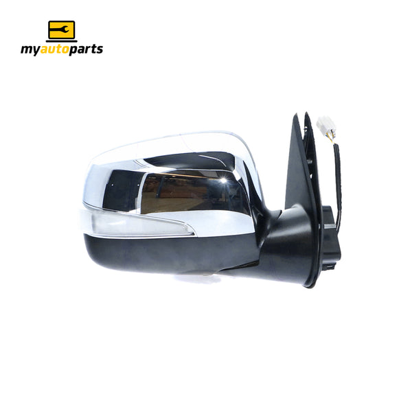Chrome Door Mirror Electric Adjust with Indicator Drivers Side Genuine suits Holden Rodeo & Isuzu D-Max