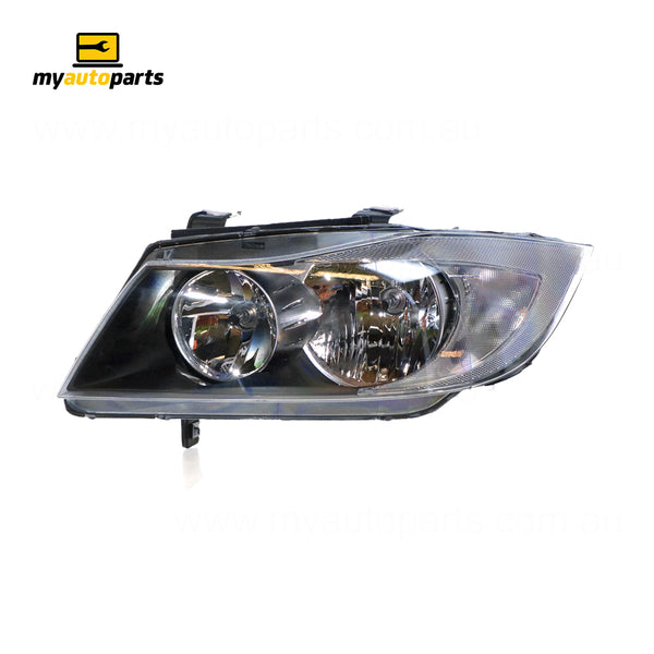 Halogen Manual Adjust Head Lamp Passenger Side OES Suits BMW 3 Series E90 2005 to 2008