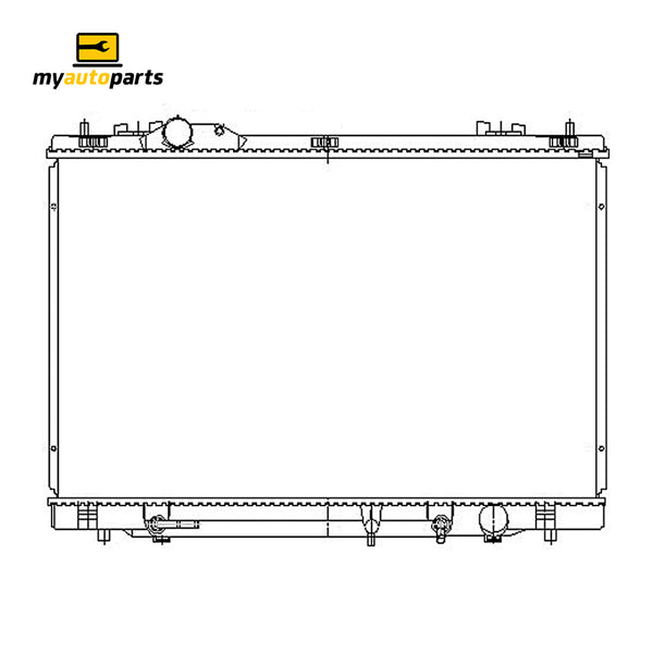 Radiator 38 / 38 mm Plastic Aluminium 450 x 708 x 26 mm Mauto 4.6 L 1URFSE Aftermarket Suits Lexus LS460 USF40R 2006 to 2021