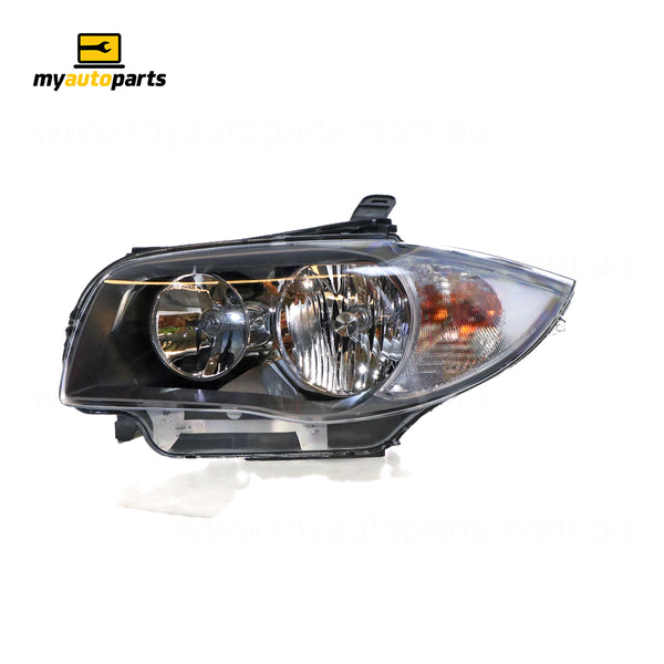 Halogen Black Head Lamp Passenger Side OES suits BMW 1 Series 2007 to 2009