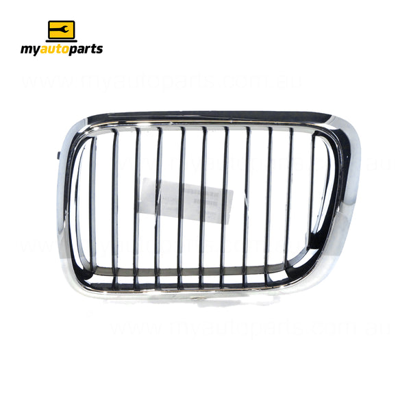 Chrome/Black Grille Passenger Side Aftermarket Suits BMW 3 Series E36 1996 to 1998