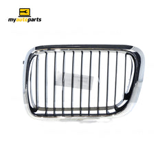 Chrome/Black Grille Passenger Side Aftermarket Suits BMW 3 Series E36 1996 to 1998