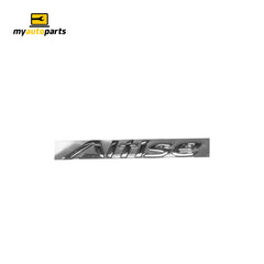 Boot lid Emblem "Altise" Genuine suits Toyota Camry ASV50R 2011 to 2017