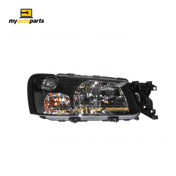 Black Head Lamp Drivers Side Genuine suits Subaru Forester SG 2002 to 2005