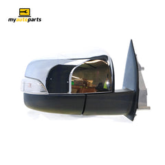 Chrome Door Mirror With Indicator Drivers Side Certified Suits Ford Ranger PX 9/2011 to 9/2018