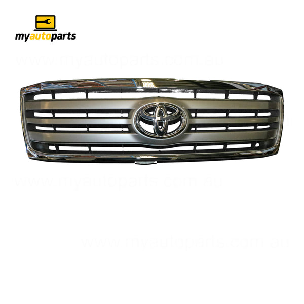 Silver with Chrome Surround Grille Genuine suits Toyota Landcruiser 100 Series 5/2005 to 7/2007