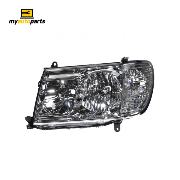 Head Lamp Passenger Side Genuine Suits Toyota Landcruiser 100 Series 2005 to 2007