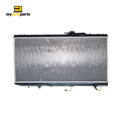 Radiator 28 / 28 mm Plastic Aluminium 325 x 688 x 26 mm Mauto 1.5 L 5E Aftermarket Suits Toyota Paseo EL44R/EL54R 1991 to 1999