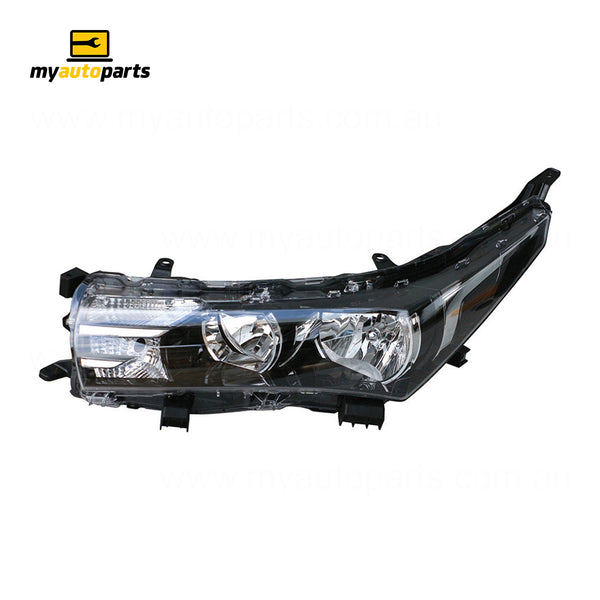 Halogen Head Lamp Passenger Side Genuine Suits Toyota Corolla ZRE172R 2013 to 2016