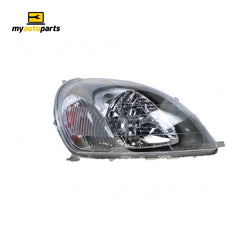 Halogen Manual Adjust Head Lamp Drivers Side Genuine Suits Toyota Echo NCP10R/NCP13R 2002 to 2005
