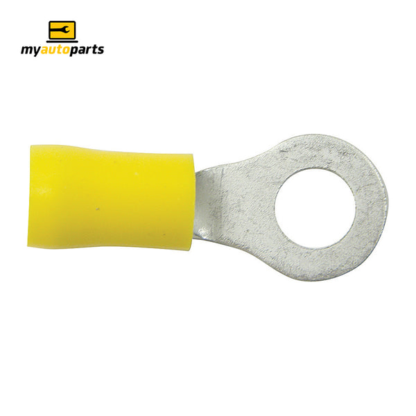 Insulated Eyelet Crimp Terminal - Yellow (6.3mm), Box of 100