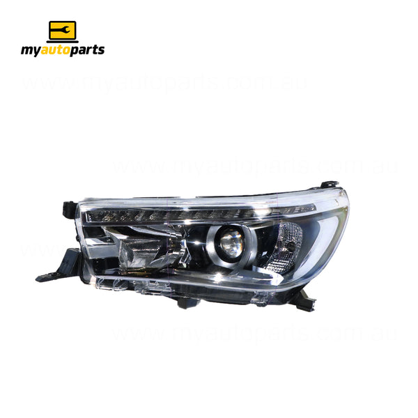 LED Head Lamp Passenger Side Certified suits Toyota Hilux 120 Series 7/2015 to 5/2020